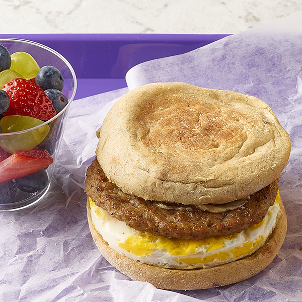 Turkey Maple Butter Sausage Breakfast Sandwich